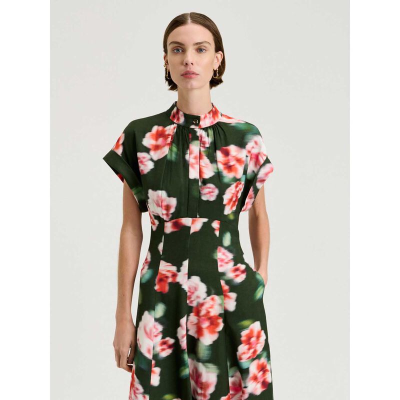 Veronika Maine Pink Haze Floral Midi Dress image number 3